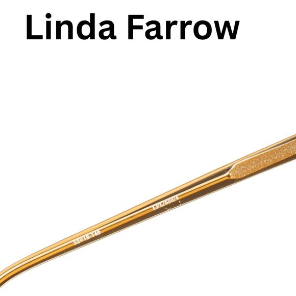 New Authentic Linda Farrow Round sunglasses & Mirror lens Retail $1,250 - Picture 6 of 7